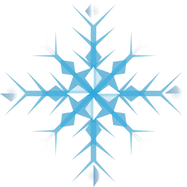 蓝色雪花PNG透明图，高清圣诞节日元素，设计素材免费下载