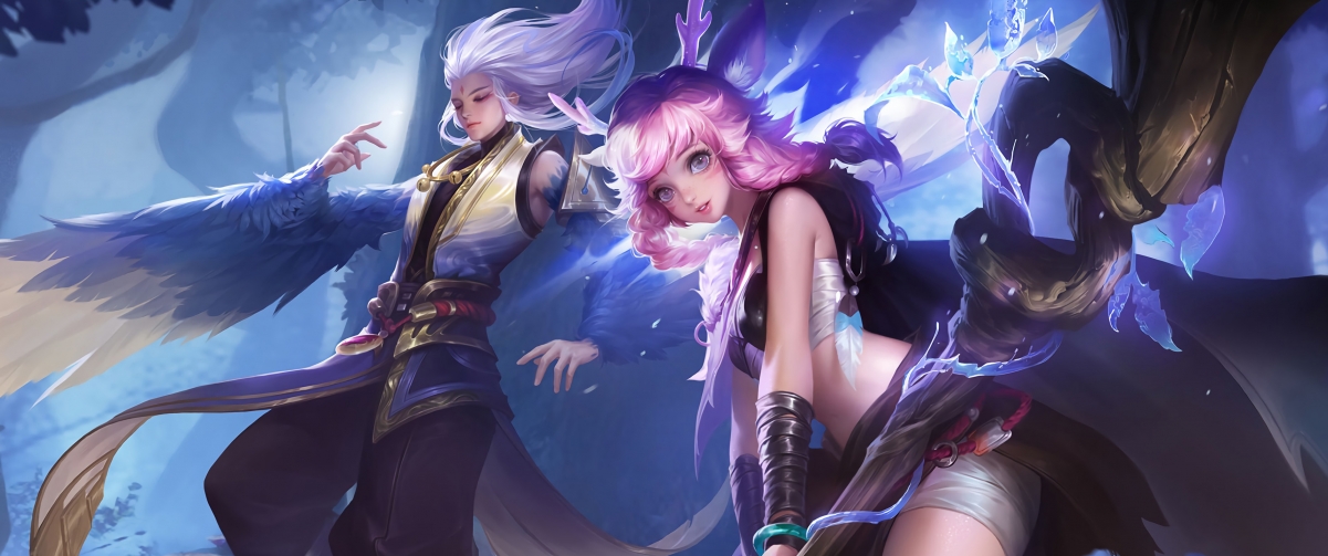 瑶·鹿灵守心，王者荣耀绝美4K曲面屏壁纸，3440x1440高清下载