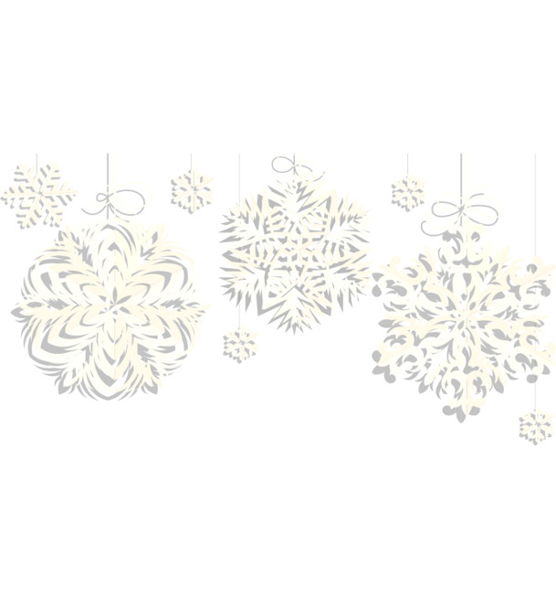 矢量动漫风雪花圣诞PNG/EPS素材，儿童高清透明节日元素下载
