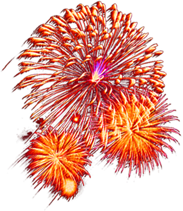 璀璨烟花迎新年，高清PNG透明海报素材，节日氛围满满，一键下载！