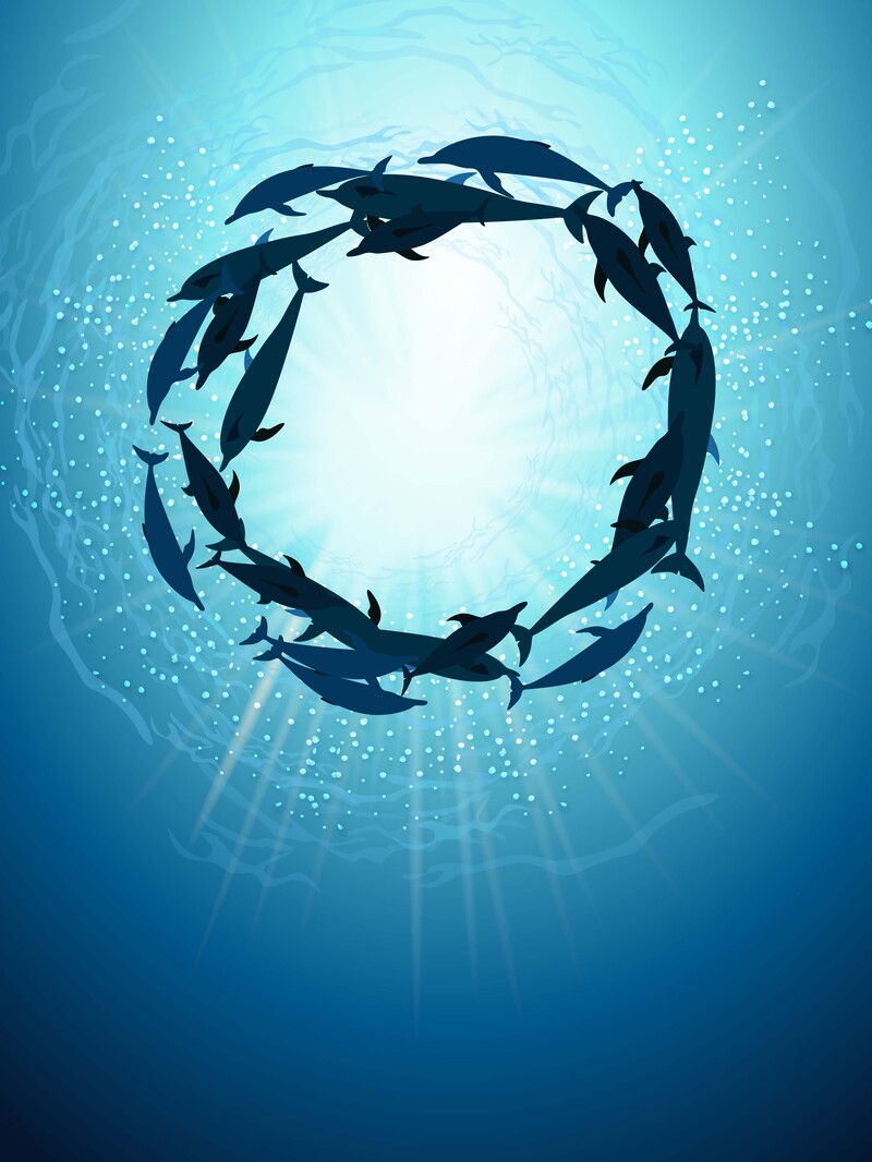 世界海洋日，清新文艺海洋保护海报，高清JPG/PSD素材免费下载