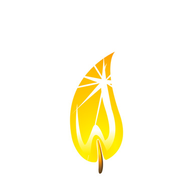 卡通创意蜡烛火光PNG透明图，节日元素高清素材下载