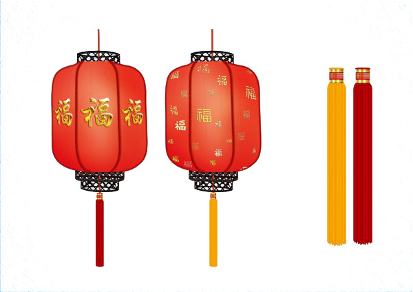 中国风灯笼PNG透明图，高清中秋节节日元素，设计素材免费下载