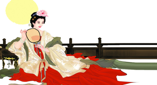 中秋佳节嫦娥美女PNG图片，高清透明素材，设计下载必备