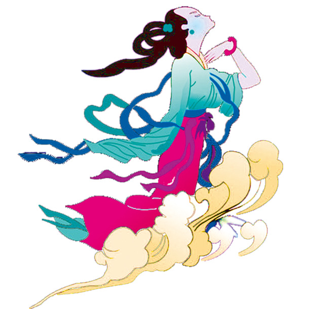 中秋佳节，嫦娥高清PNG透明图片，创意节日元素，设计素材免费下载