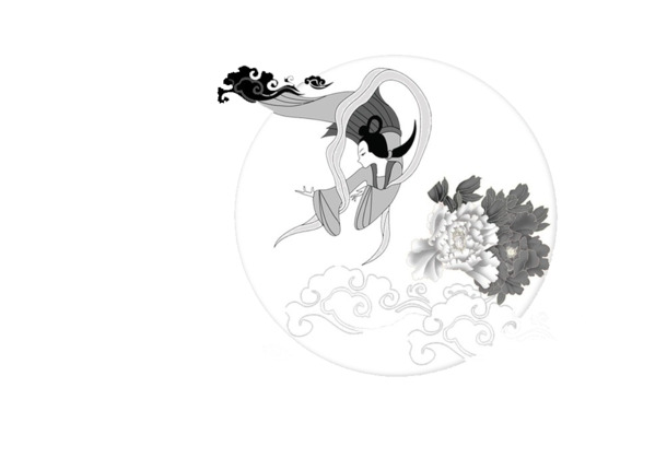 中秋节素材下载，嫦娥奔月高清PNG透明图片，节日元素丰富，创意设计首选