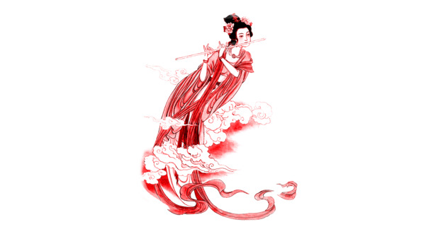 中秋节嫦娥PNG透明图，高清节日元素，设计素材免费下载