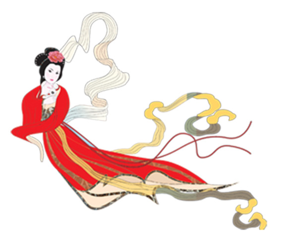 中秋佳节，嫦娥PNG高清透明图片，创意节日元素，免费下载设计素材