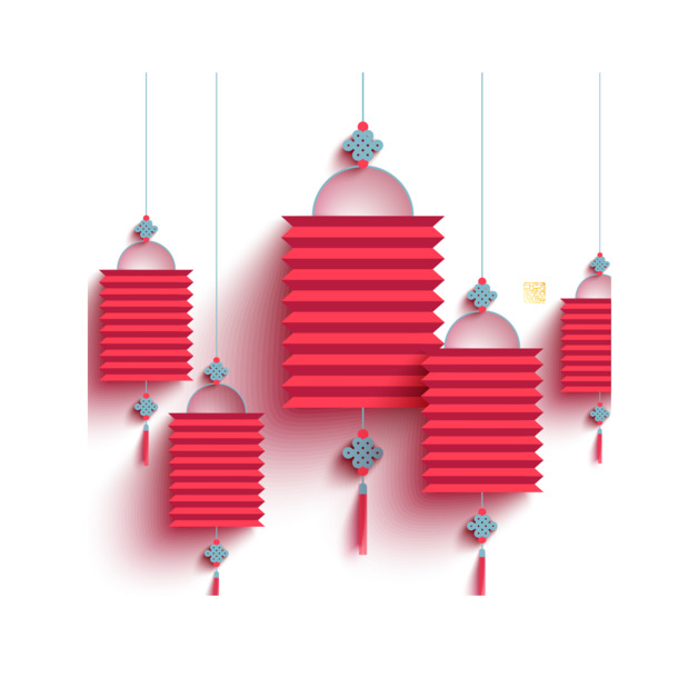中秋节灯笼PNG透明图，高清节日元素，设计素材免费下载