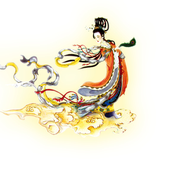 中秋节嫦娥PNG透明图片，高清节日元素，设计素材免费下载