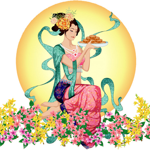 中秋佳节必备，高清透明PNG嫦娥图片，中秋节日元素设计素材免费下载
