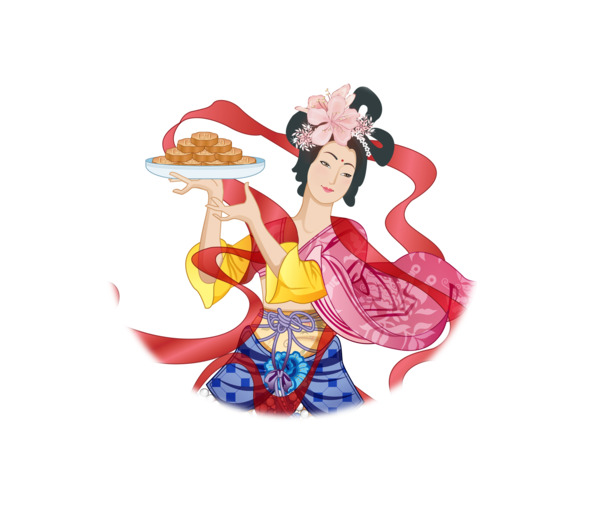 中秋佳节必备，嫦娥高清PNG透明图片，创意节日元素设计素材免费下载