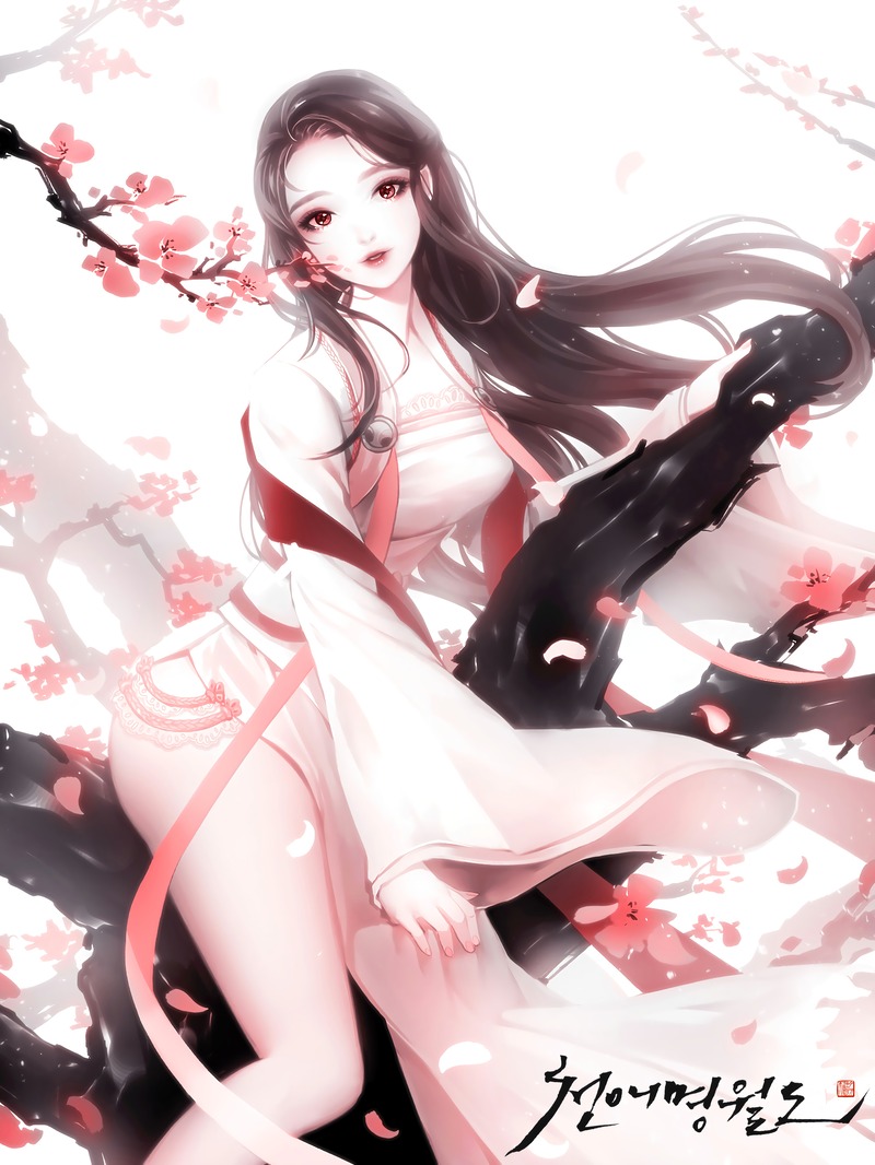 唯美古装美女图片素材，8K高清JPG，卡通手绘风格，一键下载