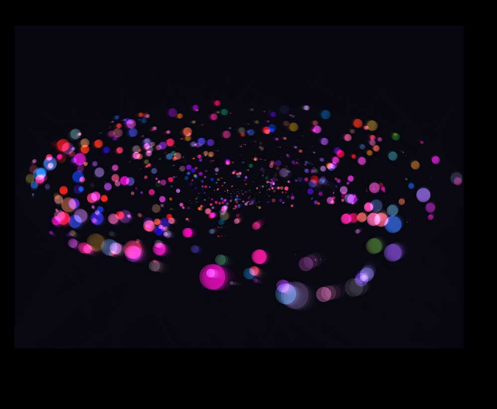 彩色的宇宙星云canvas动画特效