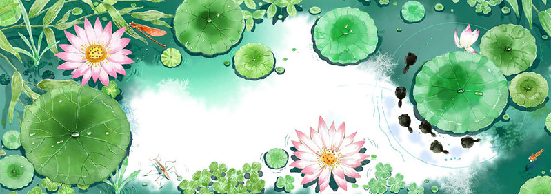 卡通小清新背景Banner，高清JPG素材，手绘设计，免费下载