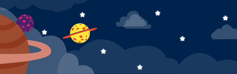 卡通星球Banner，手绘PSD+高清JPG素材下载