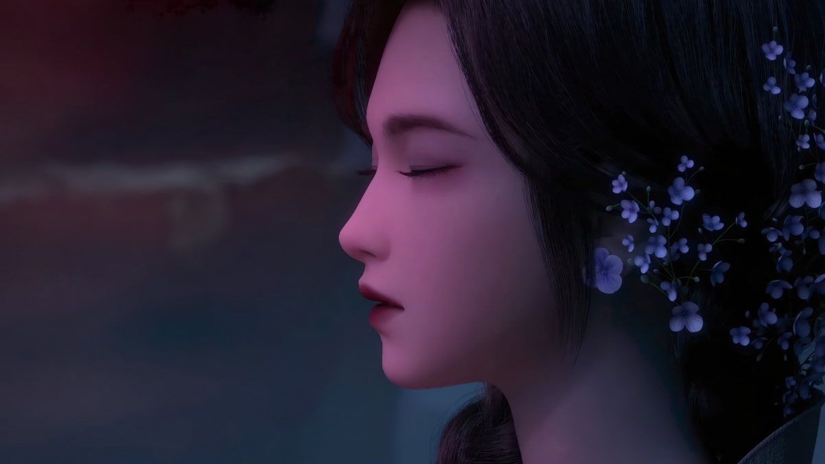 眷思量璎陌，绝美闭眼4K动漫壁纸，高清3840x2160分辨率，免费下载