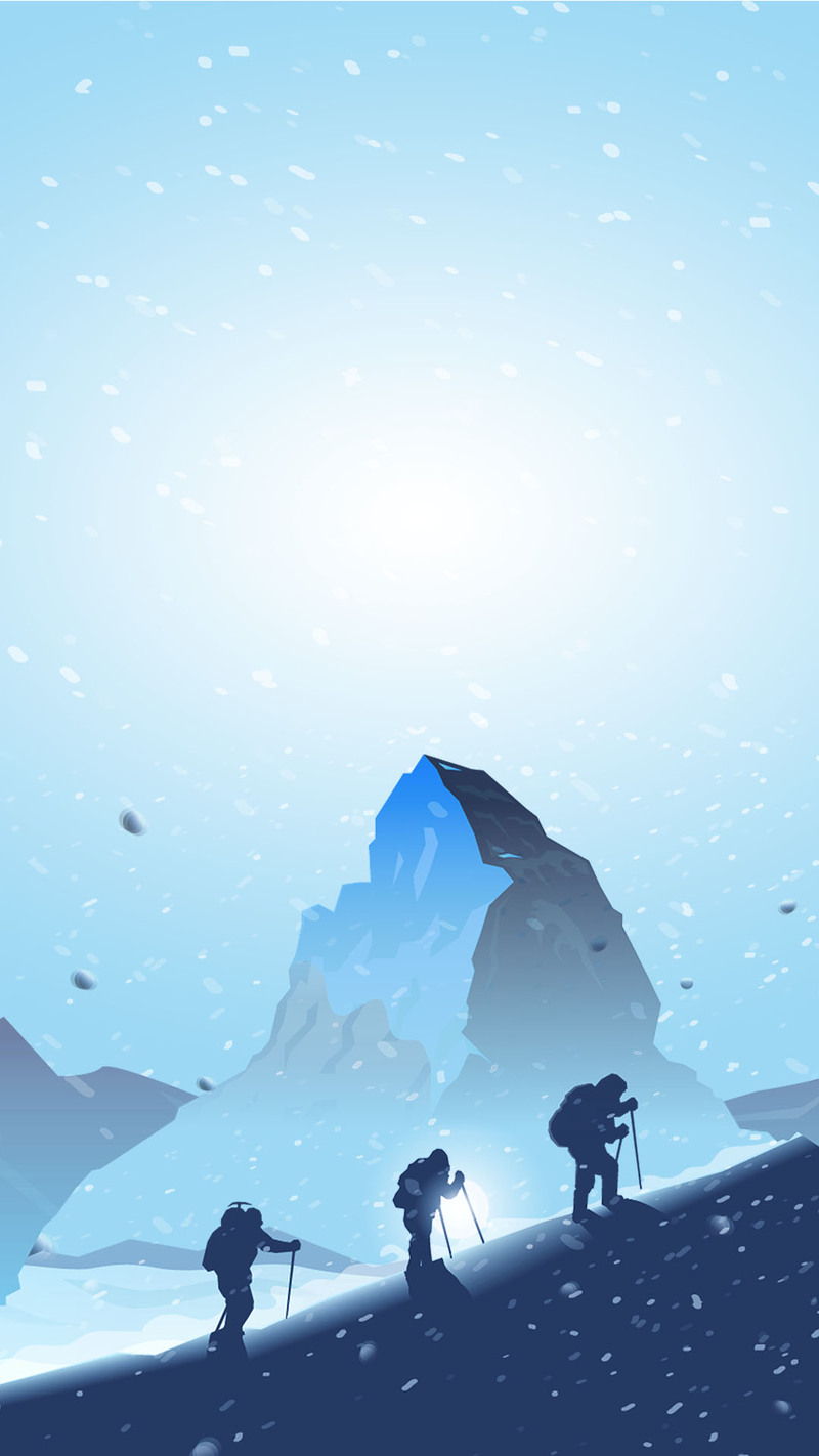 户外雪山运动背景，高清JPG+扁平PSD设计素材，一键下载！