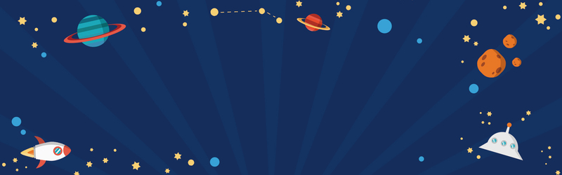 扁平化卡通星球Banner设计素材，高清JPG与简约PSD格式免费下载