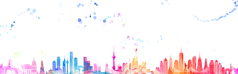 城市水彩手绘banner，高清JPG+扁平PSD设计素材，一键下载！