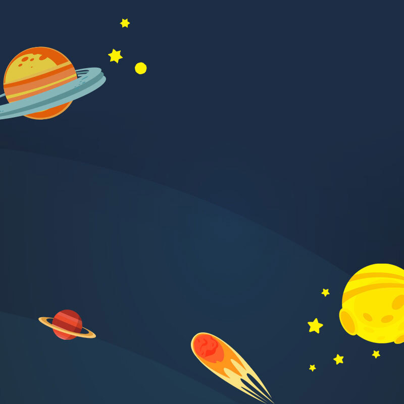 蓝色星空宇宙星球PSD素材，扁平简约风主图高清下载