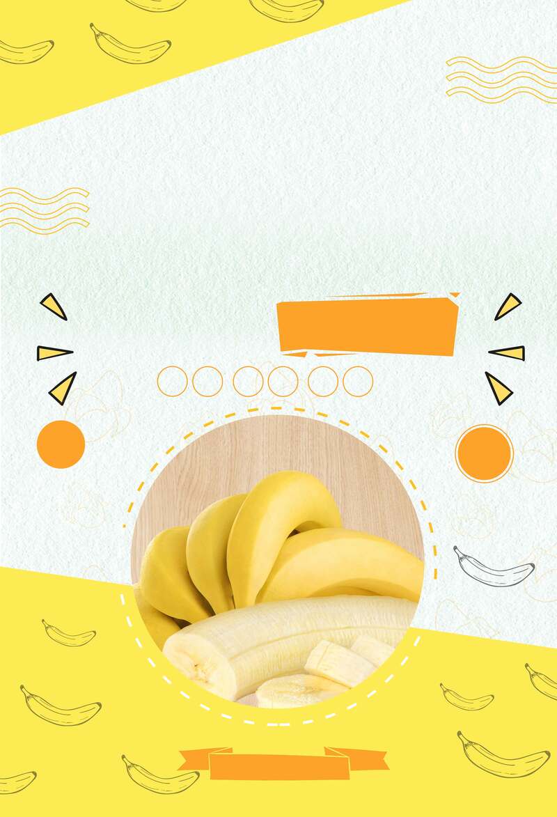 简约卡通香蕉促销图，高清JPG&PSD设计素材，一键下载！