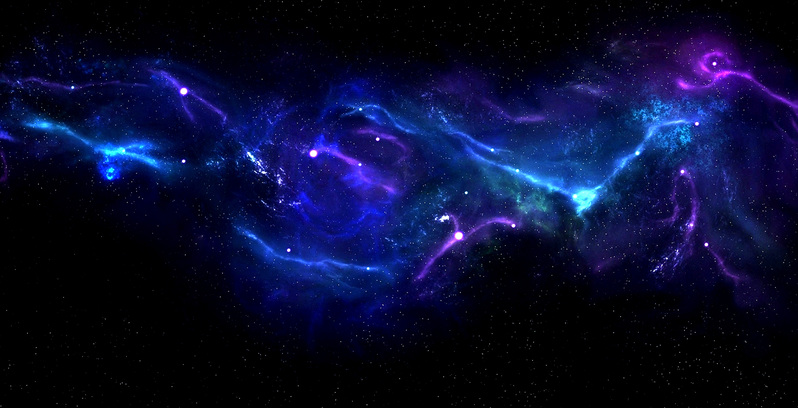 蓝色星空背景高清JPG，扁平简约设计素材，一键下载