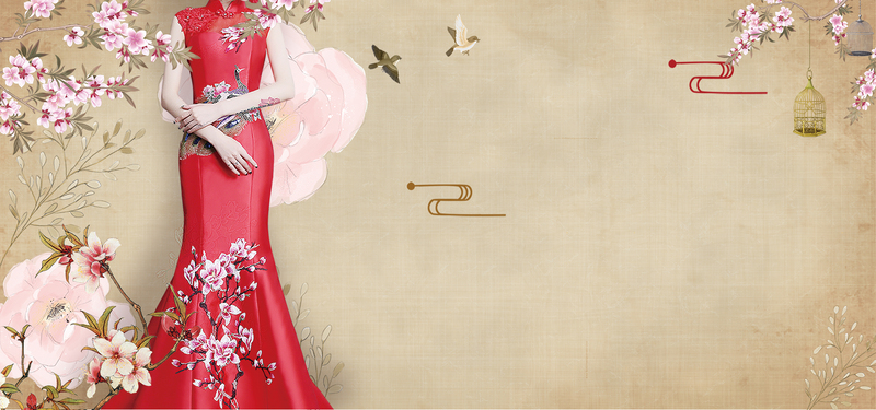 天猫结婚季，唯美礼服团购Banner，高清JPG&简约PSD设计素材下载