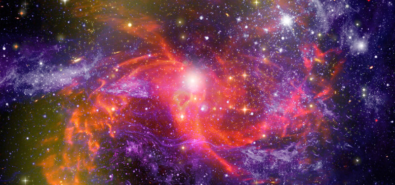 紫色星空背景高清JPG图片，扁平简约设计素材，免费下载