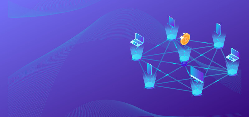 2.5D互联网金融区块链科技Banner，高清JPG，扁平简约AI设计素材下载
