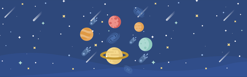 扁平星空AI矢量Banner，高清JPG与简约AI设计素材下载
