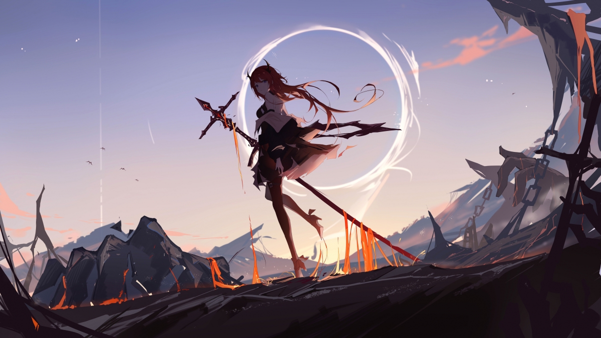 史尔特尔高清壁纸，明日方舟4K动漫美图，3840x2160分辨率免费下载