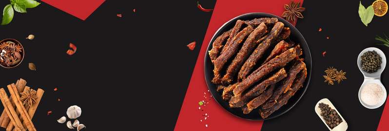 黑色熟食牛肉干，手撕美味，高清JPG/简约PSD设计素材下载
