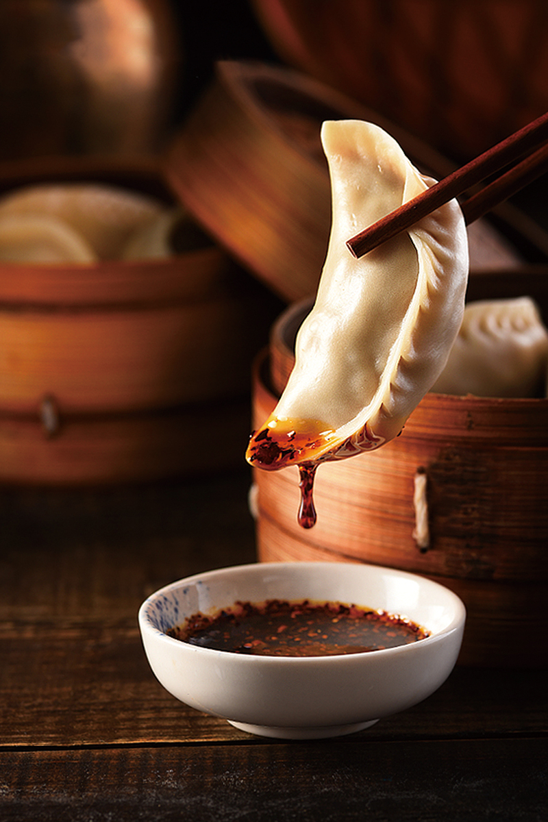 早餐店茶餐厅美食海报，饺子佳肴，高清JPG下载，简约扁平设计素材