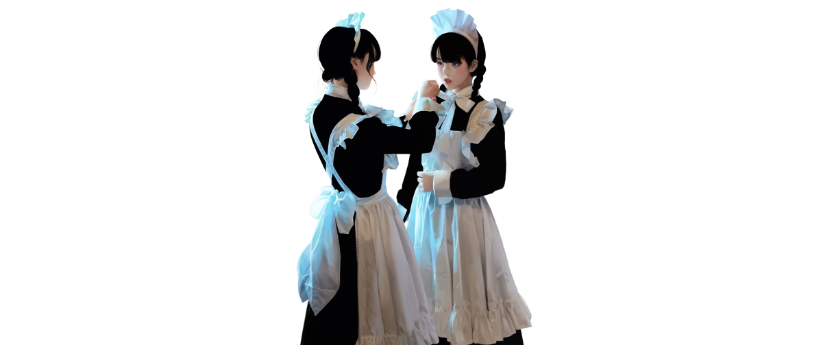 动漫风高清壁纸，双女仆可爱画面，4K带鱼屏专属，3440x1440超清下载