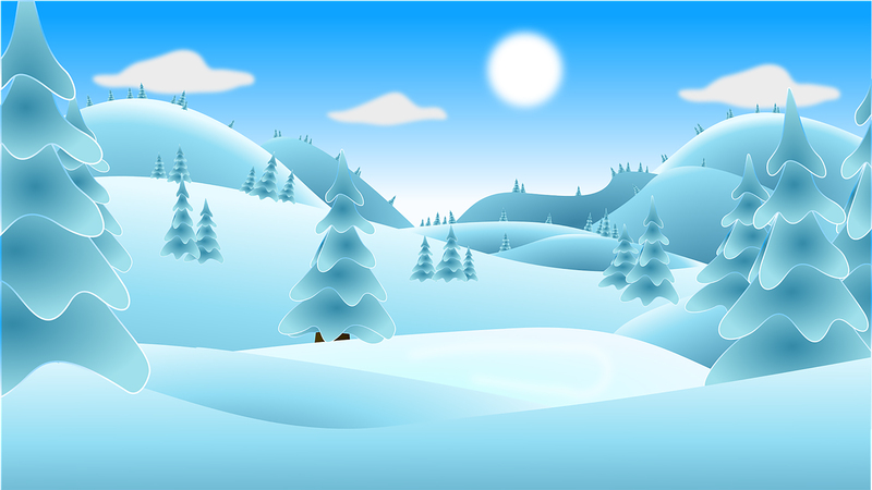 圣诞雪地背景高清图，1920x1080扁平简约设计，JPG格式下载