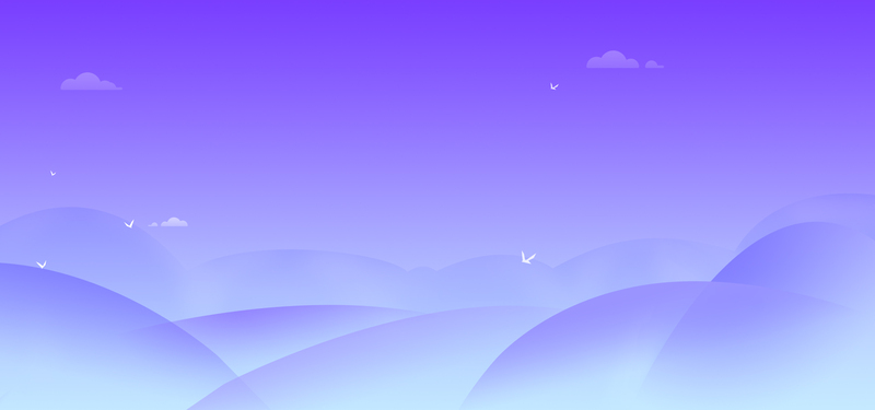 淡紫云朵背景banner，扁平简约设计，高清JPG素材下载