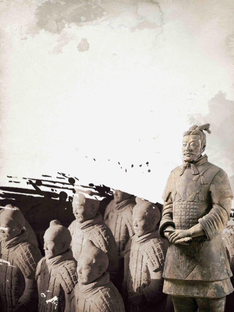 兵马俑旅游宣传，高清JPG与简约PSD设计素材下载