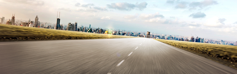 高速路简约清新Banner背景，高清JPG与扁平PSD设计素材下载