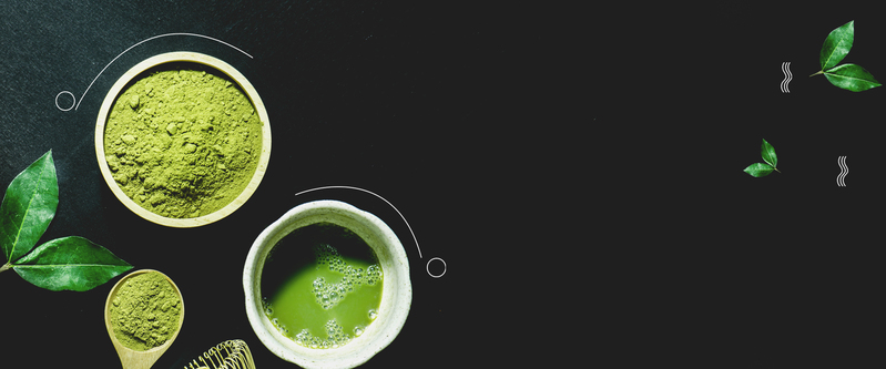 抹茶简约黑色Banner，高清JPG/PSD设计素材，一键下载