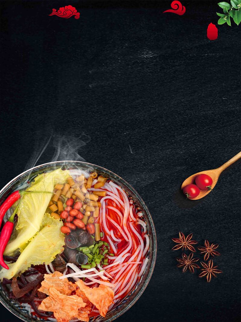 湖南特色美食螺蛳粉，高清JPG与简约PSD设计素材下载