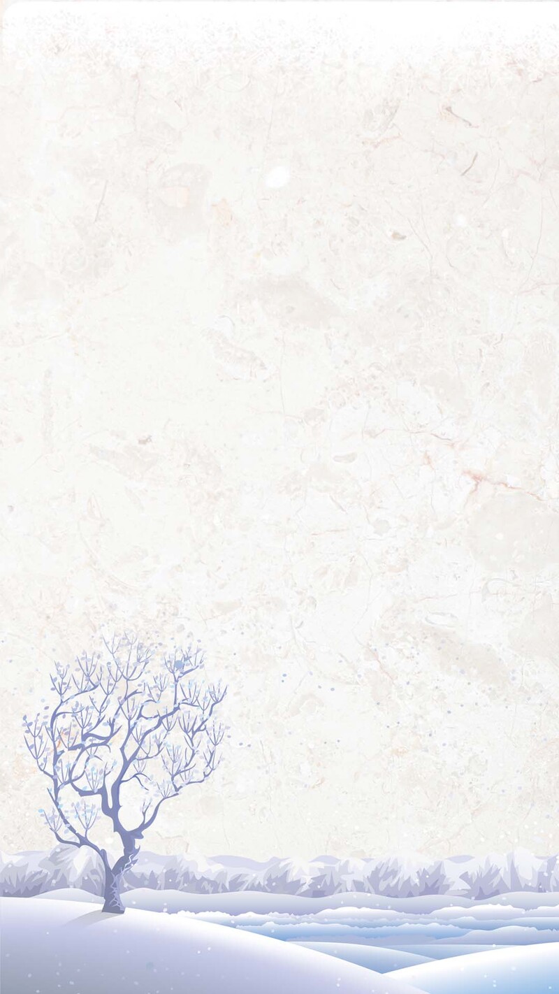 简约复古雪景H5背景图，唯美高清JPG，扁平设计素材下载