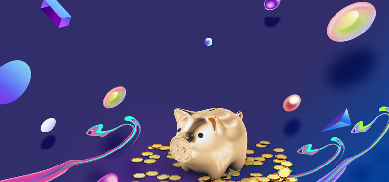 2019猪年财运亨通背景图，高清JPG与简约PSD设计素材下载