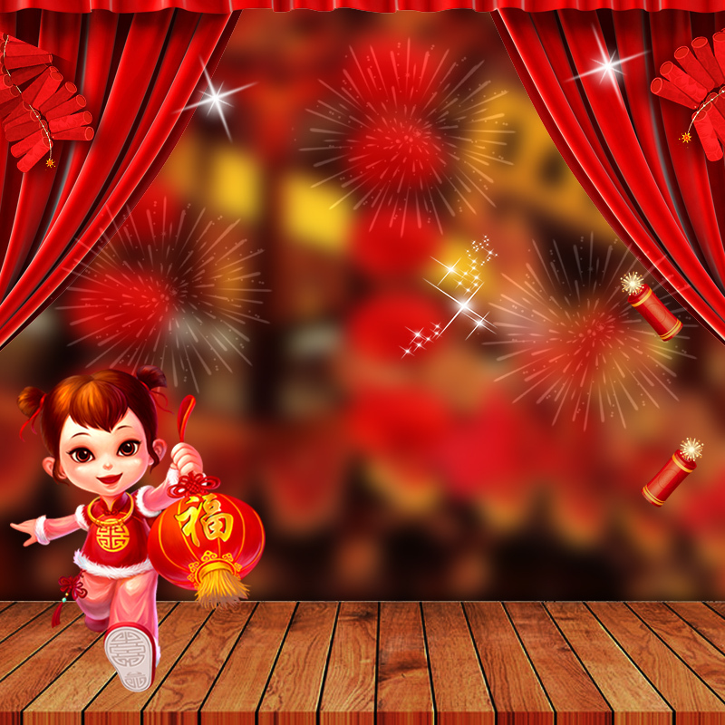 淘宝，中国风新年PSD主图背景，简约高清，一键下载PSD素材