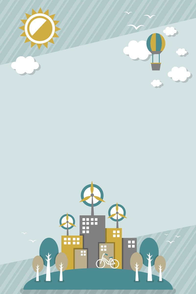 扁平矢量环保背景图，创意可循环，高清JPG/AI设计素材下载