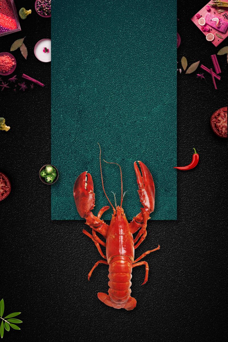 麻辣小龙虾美食海报，高清JPG+简约PSD，一键下载！