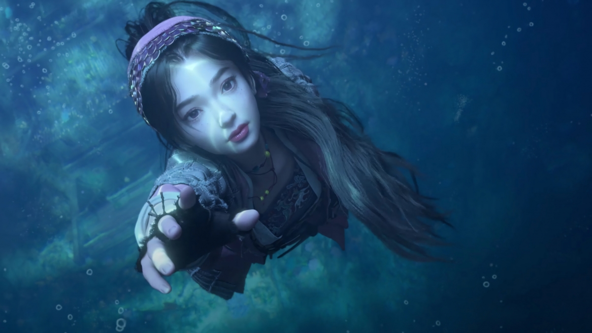 眷思量屠丽绝美水下壁纸，4K高清动漫图片，3840x2160分辨率，免费下载