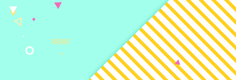 夏日新品，几何扁平风小清新Banner，高清JPG与简约PSD格式设计素材下载