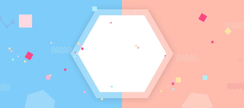 撞色简约装背景Banner，高清扁平设计，JPG素材下载