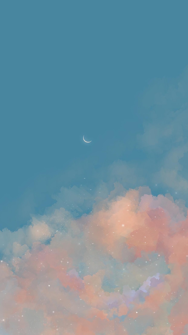 夜晚星空高清美图，扁平简约设计素材，一键下载JPG图片